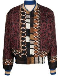 Pierre Louis Mascia - Patchwork-Design Bomber Jacket - Lyst