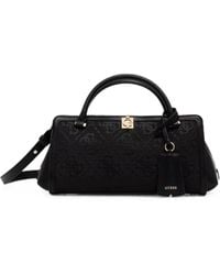 Guess - Audrey Monogram-Pattern Logo-Plaque Shoulder Bag - Lyst