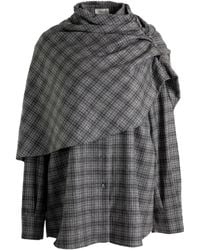 Magda Butrym - Camicia Con Colletto Drappeggiato - Lyst