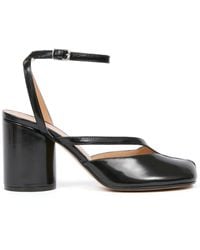 Maison Margiela - Tabi Leather Heel Sandals - Lyst
