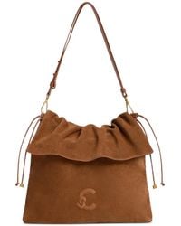 Coccinelle - Medium Lidia Ruffled Suede Shoulder Bag - Lyst