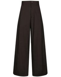 CROQUIS - Curved-Leg Poplin Trousers - Lyst