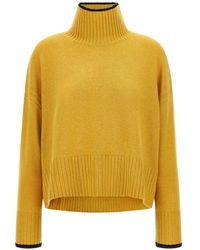 Pinko - Ribbed-Knit Roll-Neck Sweater - Lyst