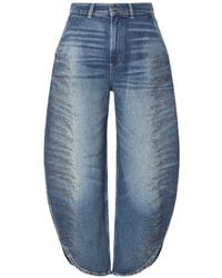 Liu Jo - Jean Délavé À Ornements Strassés - Lyst