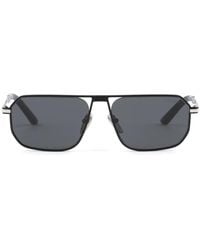 Prada - Logo-Plaque Rectangle-Frame Sunglasses - Lyst