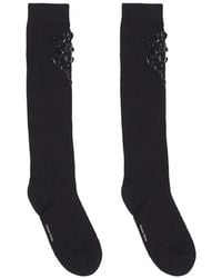 Simone Rocha - Poppy Crystal-Embellished Ribbed-Knit Socks - Lyst