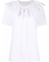 Patou - Detachable Lace-collar T-shirt - Lyst