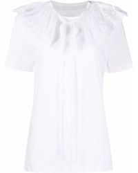 Patou - Detachable Lace-collar T-shirt - Lyst