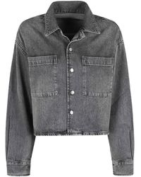 Alexander Wang - Cropped Spijkerblouse - Lyst