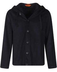 Barena - Button Wool Hoodie - Lyst