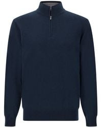 BOGGI - Cashmere Blend Half Zip Jumper - Lyst