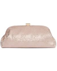 Alberta Ferretti - Chain-Strap Logo Clutch Bag - Lyst
