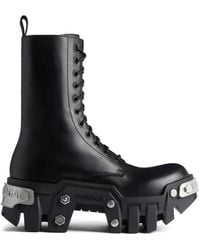 Balenciaga - Bulldozer Platform Lace-Up Boots - Lyst