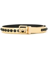 Dolce & Gabbana - Crystal-Embellished Buckled Belt - Lyst
