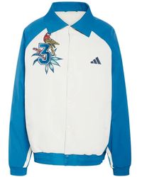 adidas - X Farm Rio Bomberjack Met Geborduurde Papegaai - Lyst
