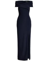 Ralph Lauren - Off-The-Shoulder Faille Maxi Gown - Lyst
