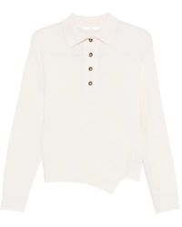 3311 - Buttoned Asymmetric Knitted Top - Lyst