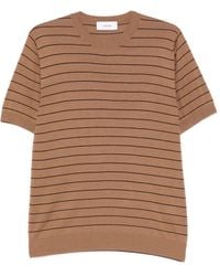 Lardini - Striped Knit T-Shirt - Lyst