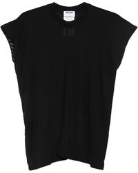 Moschino - Relaxed Viscose Flutter Sleeve T-Shirt - Lyst