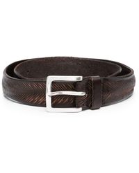 Orciani - Herringbone Leather Belt - Lyst