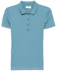 Lacoste - Geribbelde Polotop - Lyst