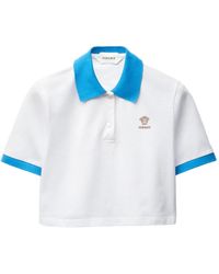 Versace - Polo Corto Con Logo - Lyst