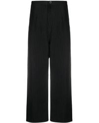 Y's Yohji Yamamoto - Pinstripe Wide-Leg Trousers - Lyst