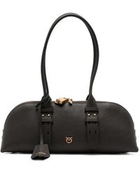 Pinko - Big Bowling Horizontal Leather Tote Bag - Lyst