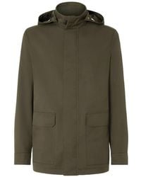 ZEGNA - Dark Microfiber Motorin 300Cc Car Coat - Lyst