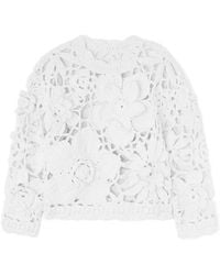 Ganni - Hand Crochet Crewneck - Lyst