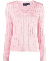 Polo Ralph Lauren - Cable-knit Cotton Crewneck Sweater - Lyst