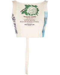 Marine Serre - Regenerated Tote Bags Bustier Top - Lyst