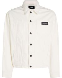 Karl Lagerfeld - Logo-appliqué Denim Shirt Jacket - Lyst