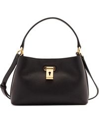 Bally - Mini Lock Me Grained-Leather Tote Bag - Lyst