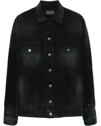Balenciaga - Button-Up Jack Van Verwassen Effect-Denim - Lyst