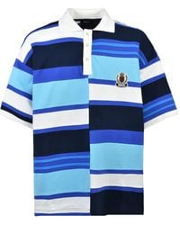 BREATH - Striped Patch-Detail Polo Shirt - Lyst