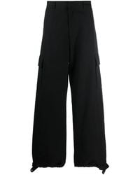 Off-White c/o Virgil Abloh - Wide-Leg Wool-Blend Trousers - Lyst
