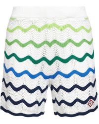 CASABLANCA - Elasticated Scalloped Knit Shorts - Lyst