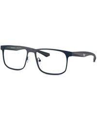 Emporio Armani - Rectangle-Frame Glasses - Lyst