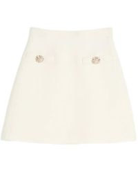 Valentino Garavani - Crepe Couture Short Skirt - Lyst