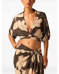 JBQ - Floral Tie Top - Lyst