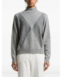 Peserico - Jersey con lentejuelas y cuello alto - Lyst