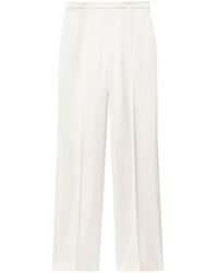 Another Tomorrow - Pintuck Straight-Leg Viscose Trousers - Lyst