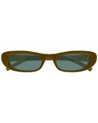 Saint Laurent - Sl 557 Shade Plump Oval-Frame Sunglasses - Lyst