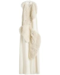 TOTEME - Shearling-Appliqué Midi Dress - Lyst