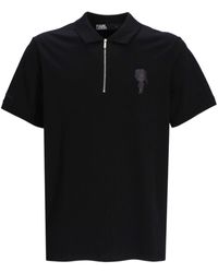 Karl Lagerfeld - Logo-appliqué Cotton Polo Shirt - Lyst