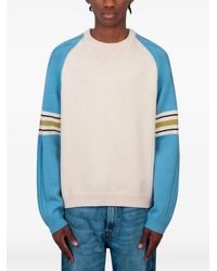 Stussy - Logo-Print Raglan-Sleeve Sweater - Lyst