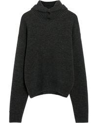 Lemaire - Wool Hooded Sweater - Lyst
