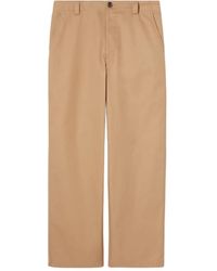 Gucci - Web-Striped Cotton Twill Trousers - Lyst