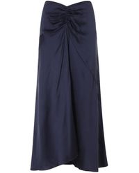 Isabel Marant - Laren Ruched-Detail Midi Skirt - Lyst